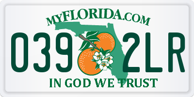 FL license plate 0392LR