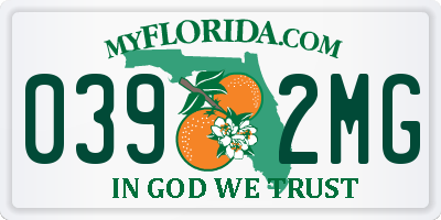 FL license plate 0392MG