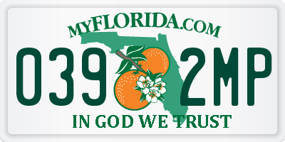 FL license plate 0392MP