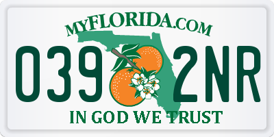 FL license plate 0392NR