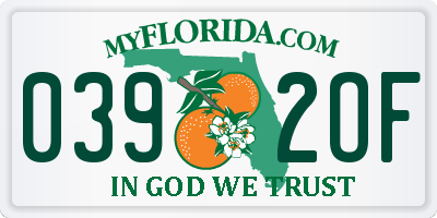 FL license plate 0392OF