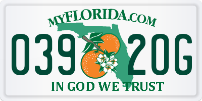 FL license plate 0392OG