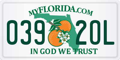 FL license plate 0392OL