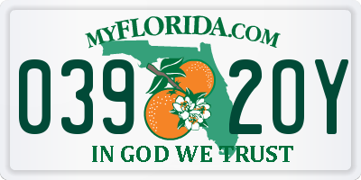 FL license plate 0392OY