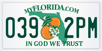 FL license plate 0392PM