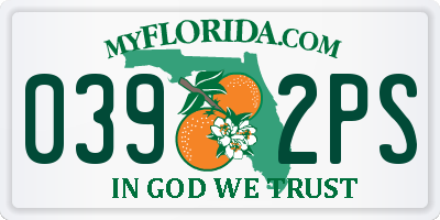 FL license plate 0392PS