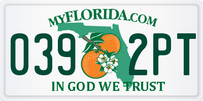 FL license plate 0392PT
