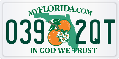 FL license plate 0392QT
