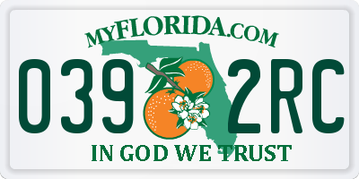 FL license plate 0392RC