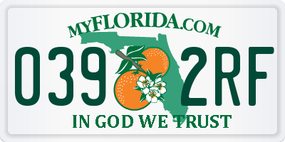 FL license plate 0392RF