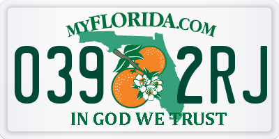 FL license plate 0392RJ