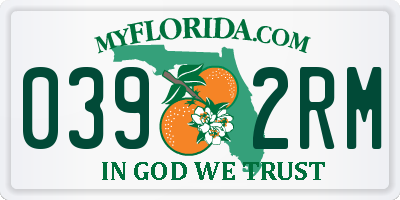 FL license plate 0392RM
