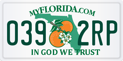 FL license plate 0392RP