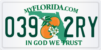 FL license plate 0392RY