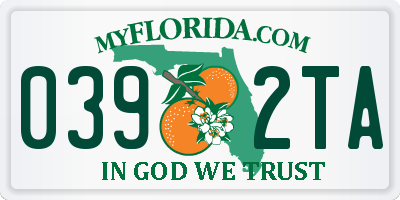 FL license plate 0392TA