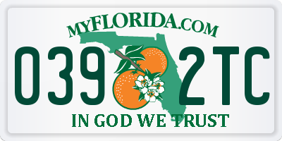 FL license plate 0392TC