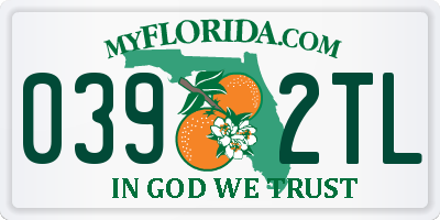 FL license plate 0392TL