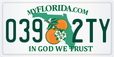 FL license plate 0392TY