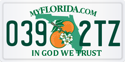 FL license plate 0392TZ