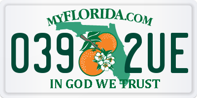 FL license plate 0392UE