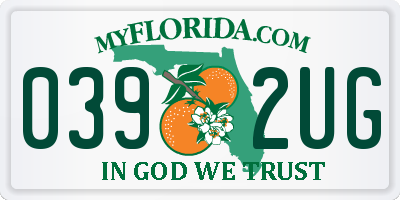 FL license plate 0392UG