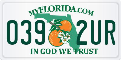 FL license plate 0392UR