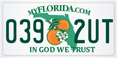 FL license plate 0392UT