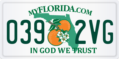 FL license plate 0392VG