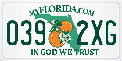 FL license plate 0392XG