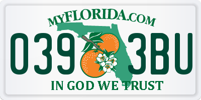 FL license plate 0393BU