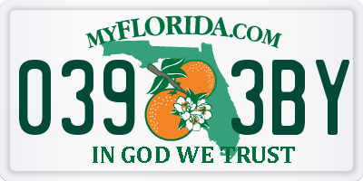 FL license plate 0393BY
