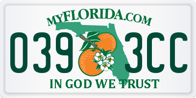 FL license plate 0393CC
