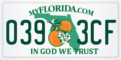 FL license plate 0393CF