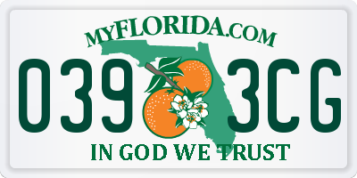 FL license plate 0393CG