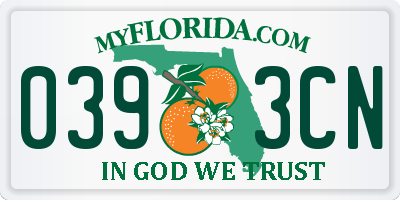 FL license plate 0393CN