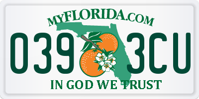 FL license plate 0393CU