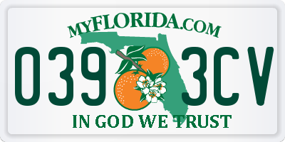 FL license plate 0393CV