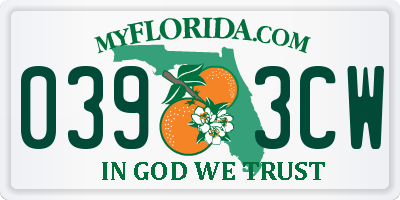 FL license plate 0393CW