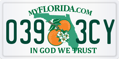 FL license plate 0393CY
