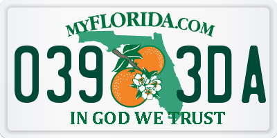 FL license plate 0393DA