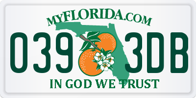 FL license plate 0393DB