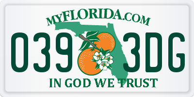FL license plate 0393DG