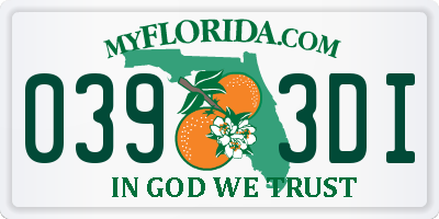FL license plate 0393DI