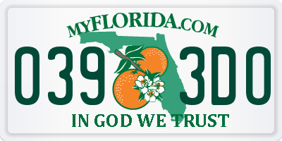 FL license plate 0393DO