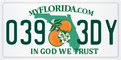 FL license plate 0393DY