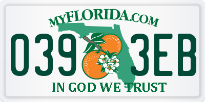 FL license plate 0393EB