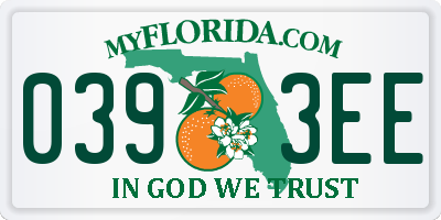 FL license plate 0393EE