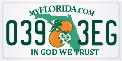 FL license plate 0393EG
