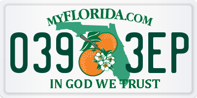 FL license plate 0393EP