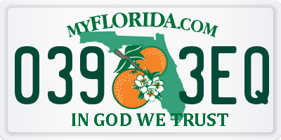 FL license plate 0393EQ